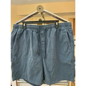 Gap Men's XL Corduroy Shorts Elastic Waist Drawstring Blue Casual Summer